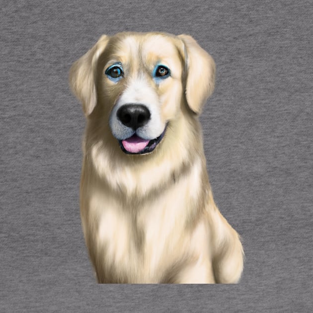 Cute Golden Retriever Drawing by Play Zoo